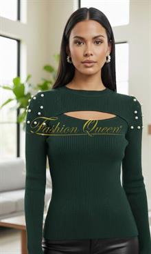 Pulóver s perličkami